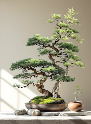 green bonsai tree
